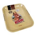 Raw Metal Rolling Tray Girl Medium