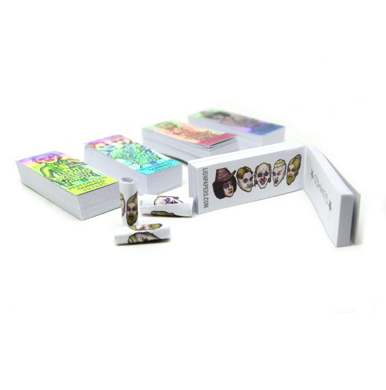 LION-TSM Lion Rolling Circus Filter Tips Silver Mini - Image 1